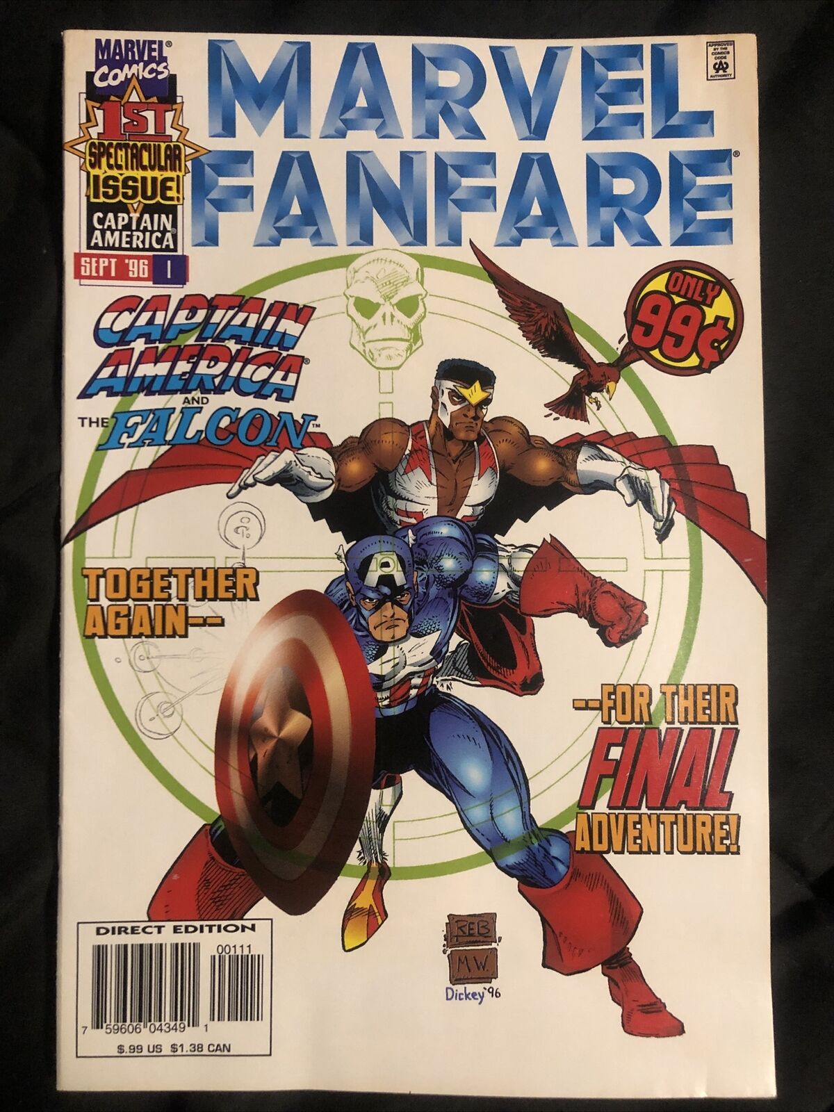 MARVEL FANFARE #1 1996 Captain America Falcon Bagged & Boarded