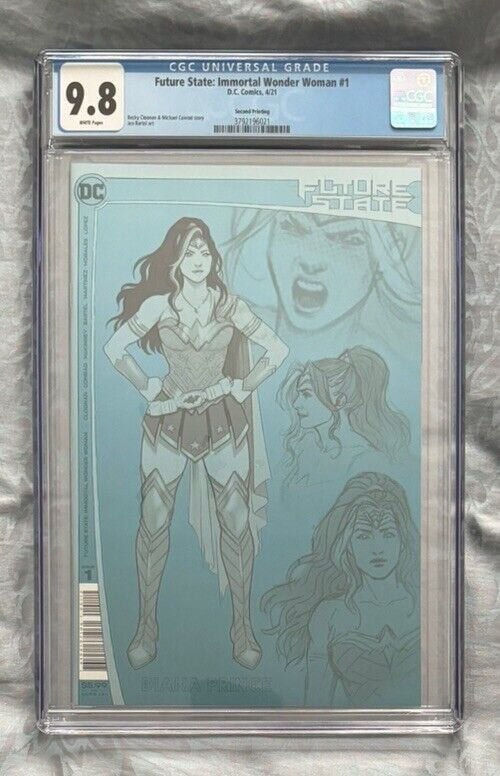 Future State Immortal Wonder Woman #1 CGC 9.8 DC 2021 Second Printing Rare