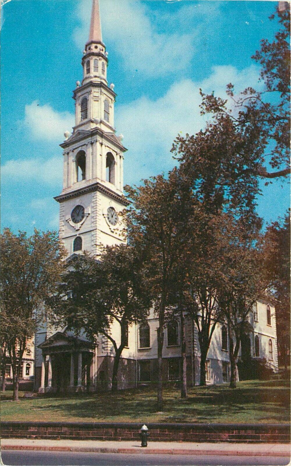 First Baptist Church Providence RI Rhode Island pm 1960 Postcard