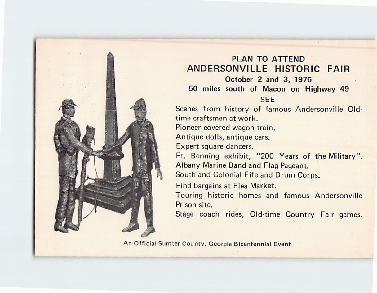 Postcard Plan To Attend Andersonville Historic Fair Chicago Illinois USA