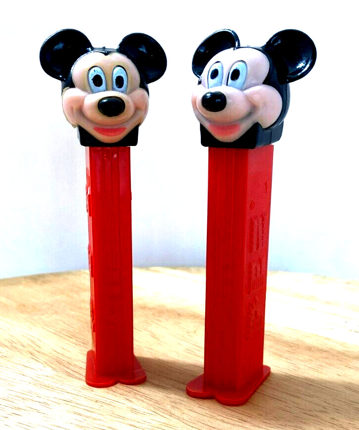 Vintage Pez Mickey Mouse Candy Dispensers  Lot of 2