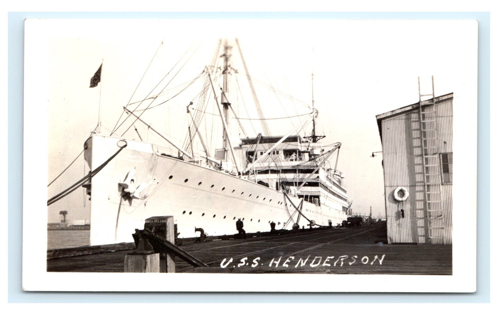 Original 1936 Pre WW2 U.S.S. Henderson USS Photograph Snapshot E1