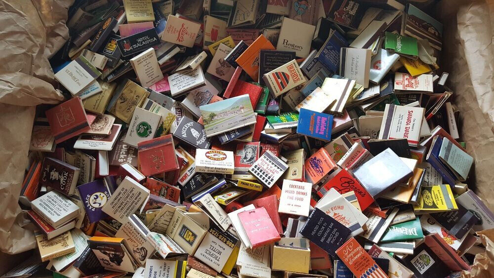 Fun Lot 30 Mixed Vintage Matchbooks Matchcovers Variety Pack Fun To Sort Estate