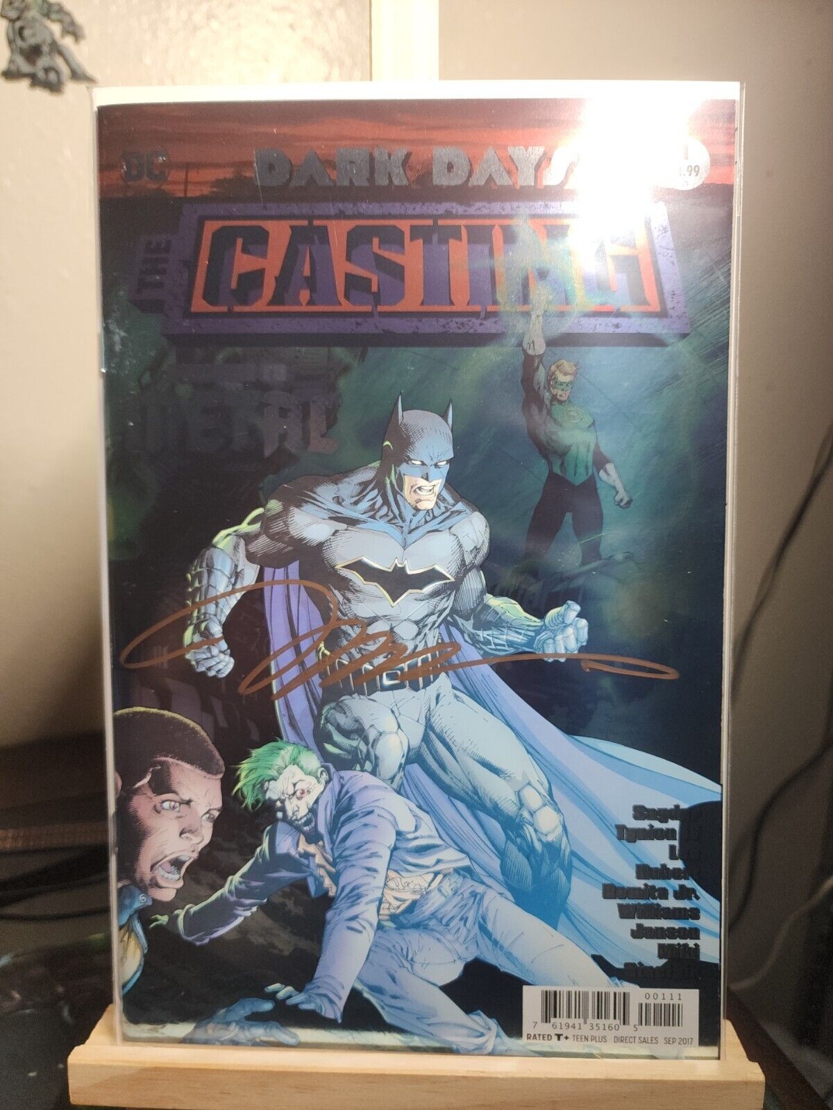 Dark Days The Casting 1 Signed By Jim Lee  Foil Stamped Cover 2017.