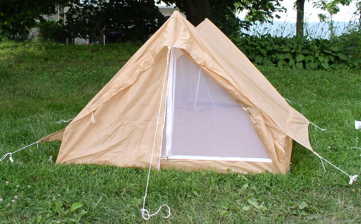 FRENCH MILITARY TROOP TENT, TAN, UNUSED