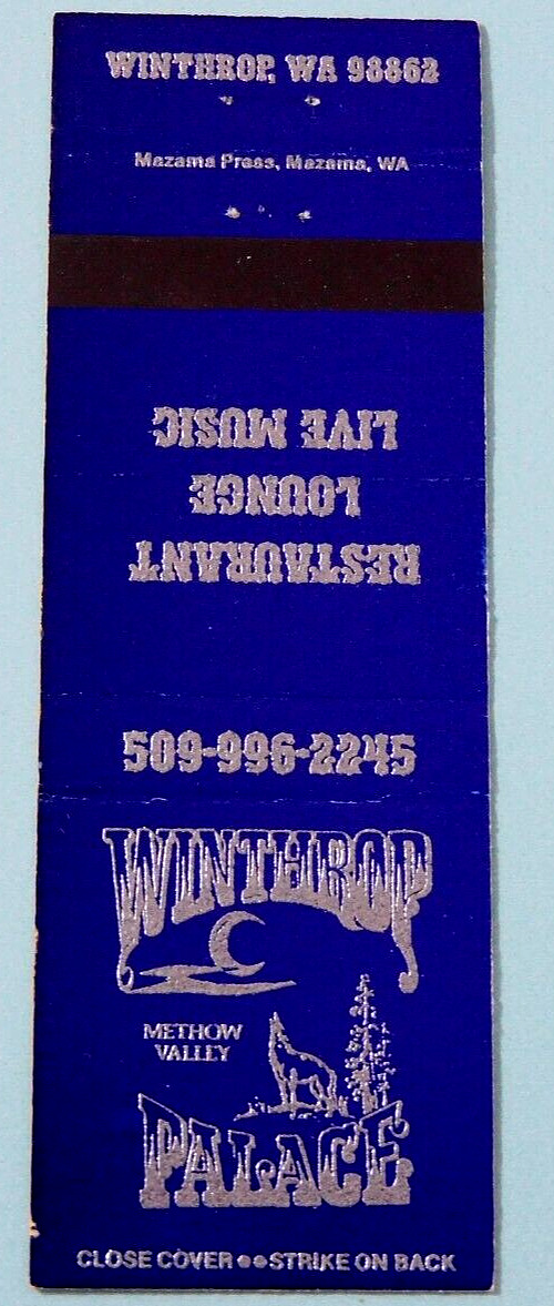WINTHROP PALACE RESTAURANT LOUNGE MATCHBOOK COVER * WINTHROP, WASHINGTON