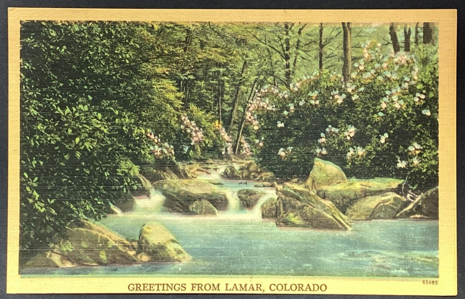 Greetings from Lamar Colorado Vintage Postcard Unposted