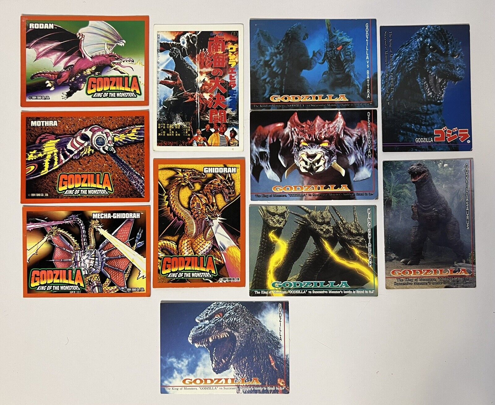 Vintage Lot 1994 1995 GODZILLA KOTM Trading Cards Trendmasters