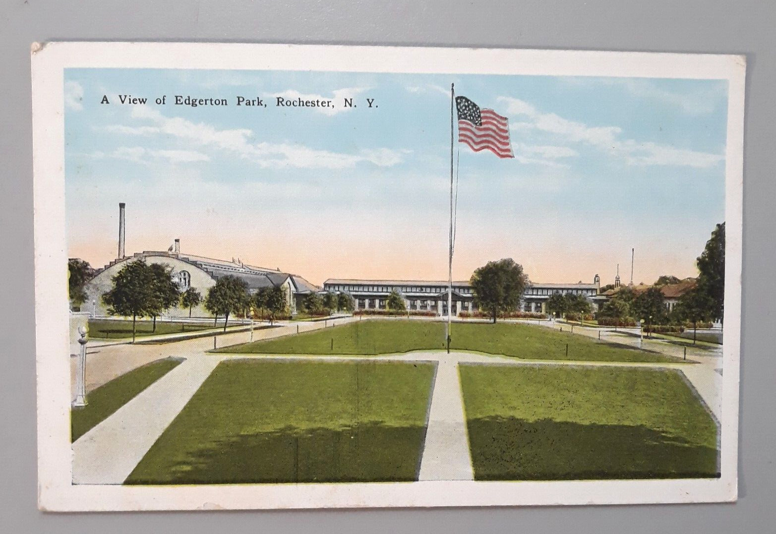 Vintage Postcard Rochester New York - A VIEW OF EDGERTON PARK