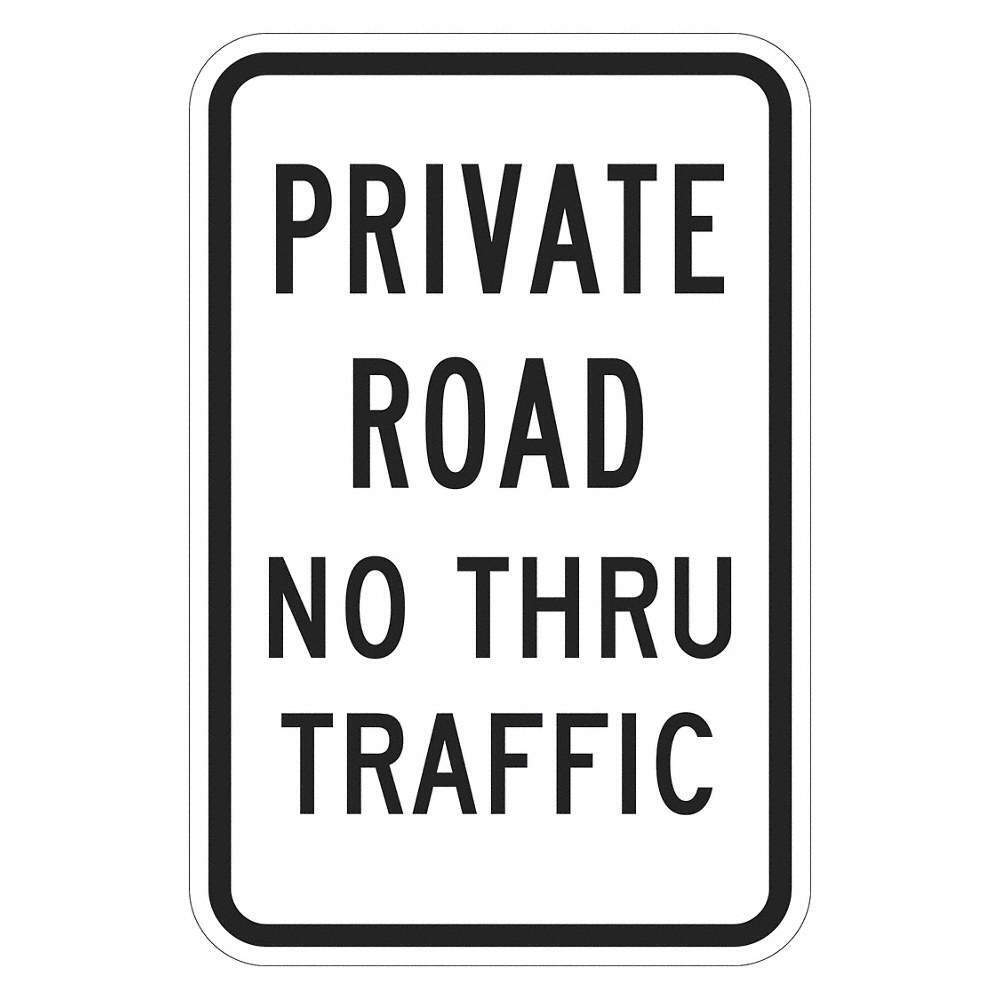 LYLE T1-1019-HI_18x24 Private Road Traffic Sign,24\