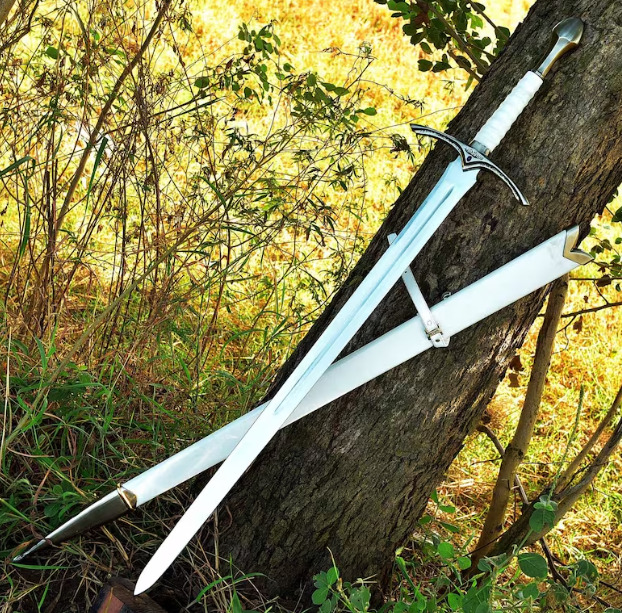 Glamdring Sword Replica, White Sword of Gandalf, Battle Ready LOTR Sword, Gift