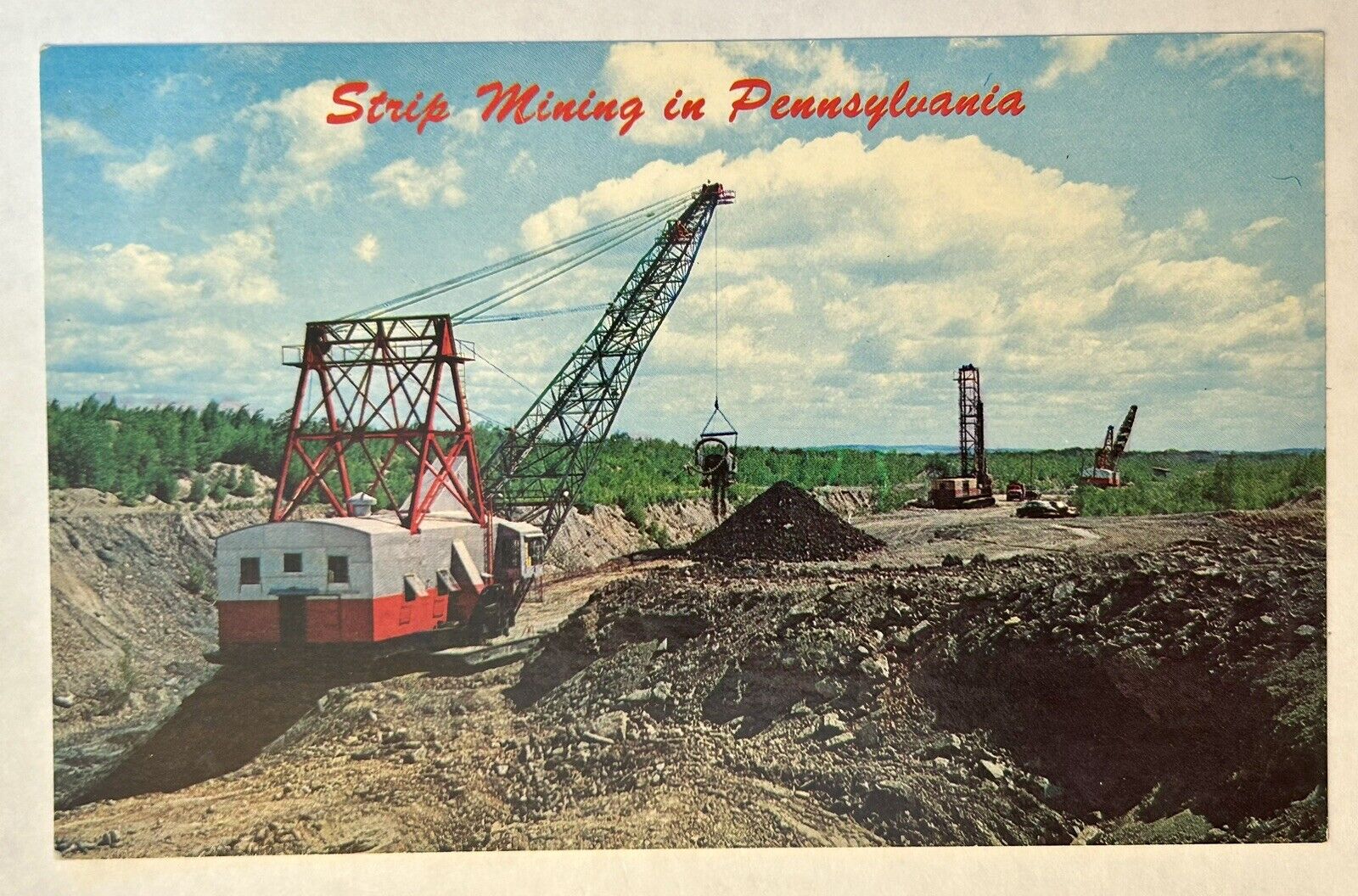 Coal Strip Mining In Pennsylvania. Vintage Postcard. PA