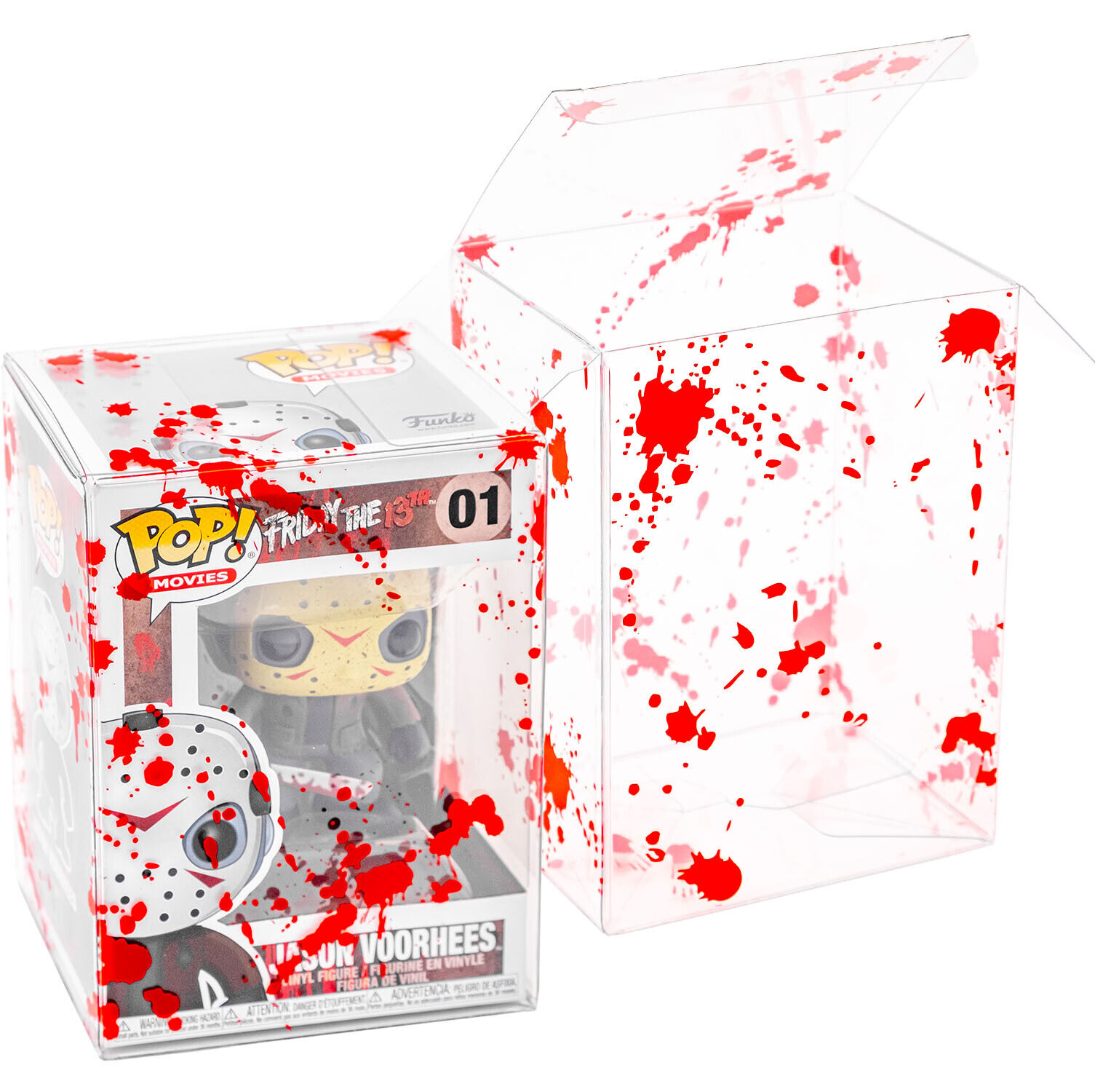 Blood Splatter Pop Protector Case for Funko Horror Boxes Extra Thick .50mm