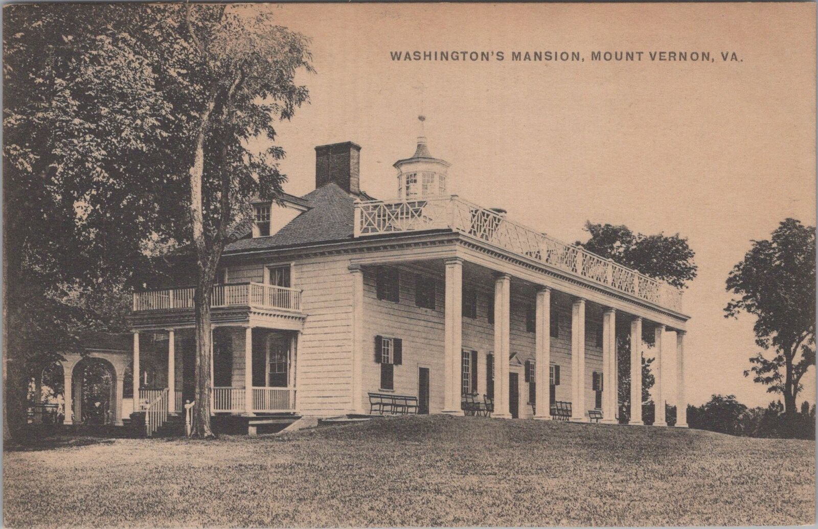 ZAYIX Postcard Washington's Mansion, Mount Vernon, VA Divided Back 102022-PC68