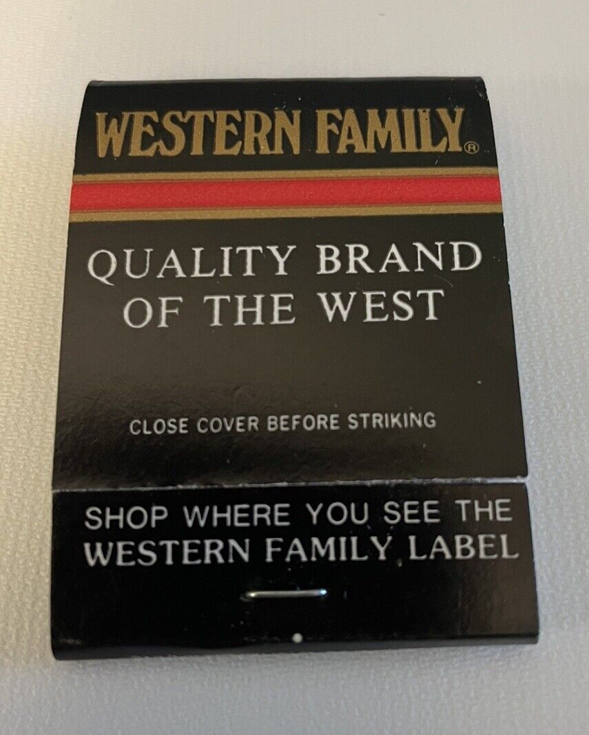 Vintage Western Family Grocery Store Matchbook Full Unstruck.  Western U.S.