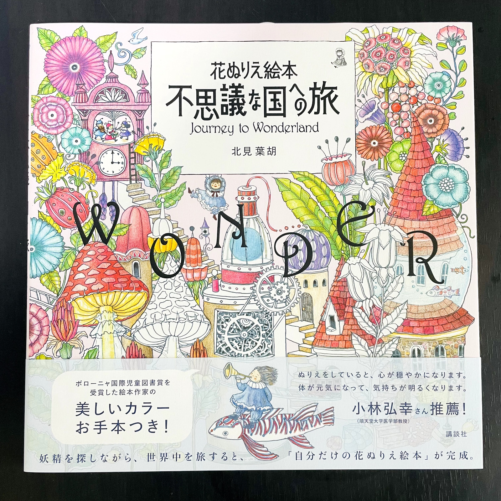 Flower Coloring Book: Journey to Wonderland Japanese Art Book