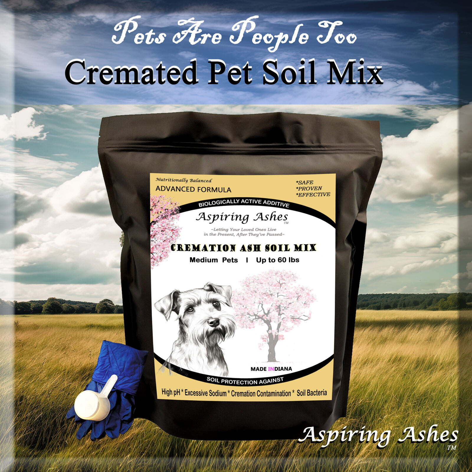 Biodegradable Urn for Pet Ashes Alternative | SOIL Cremation Mixture : Medium