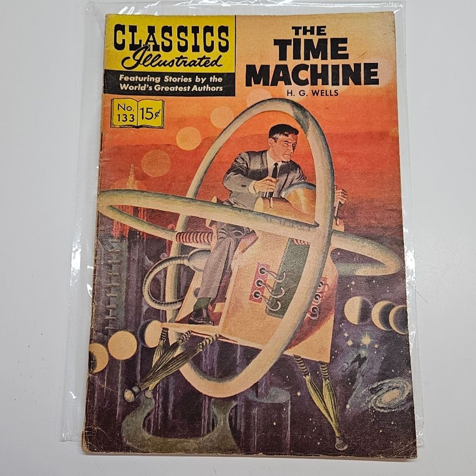 VINTAGE Classics Illustrated #133 The Time Machine Wells 1st Printing July 1956