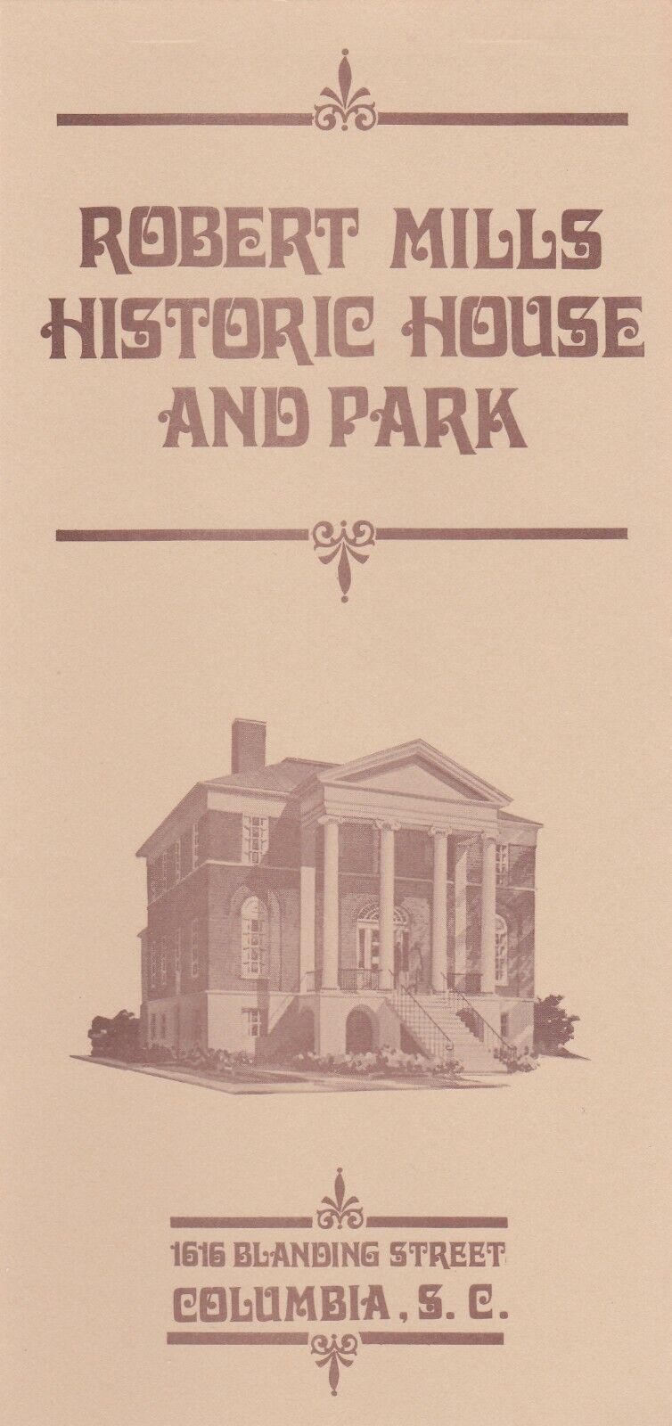1970\'s Robert Mills Historic House & Park Colombia Brochure