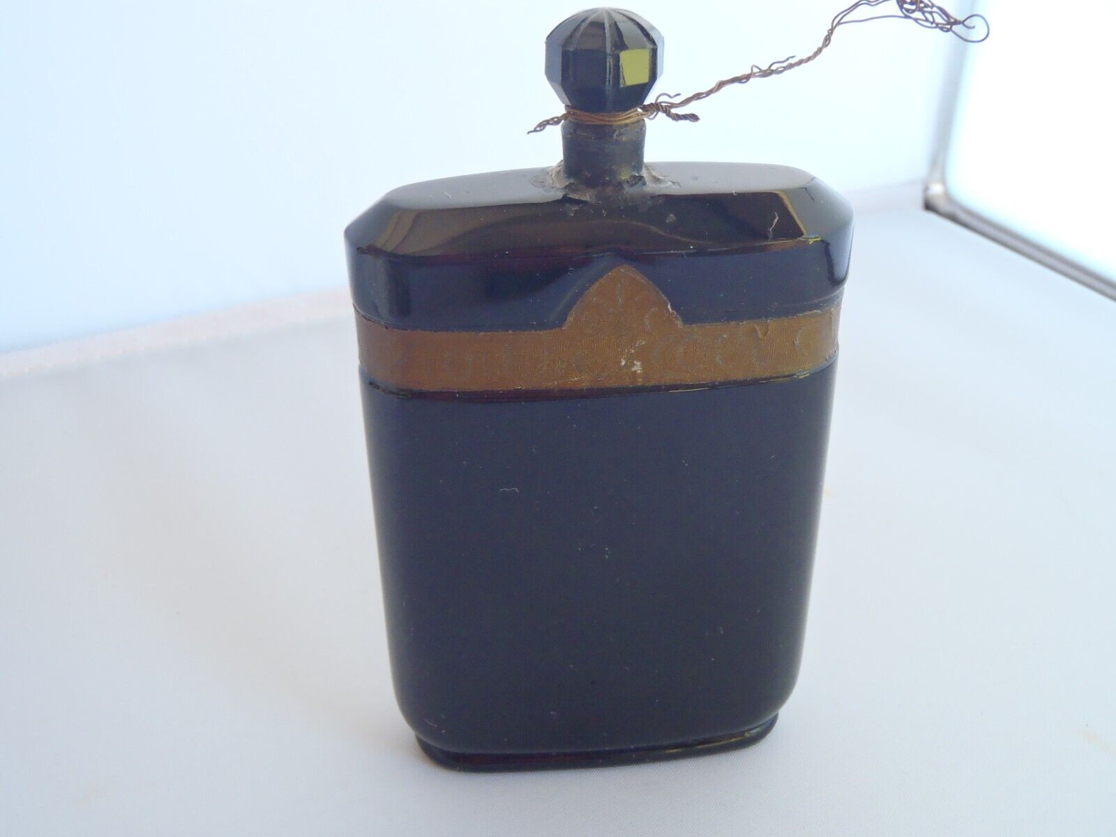 Caron La Nuit de Noel Perfume Black Baccarat Bottle Art Deco  EMPTY