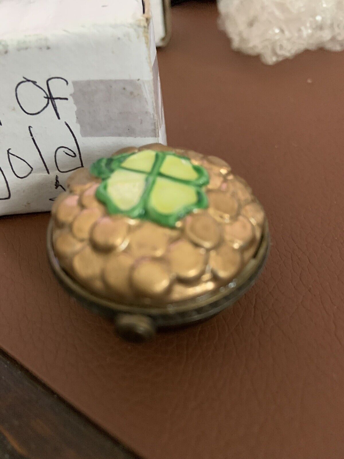 PHB Luck Of The Irish Pot Of Gold Trinket Box MINT in Original Box