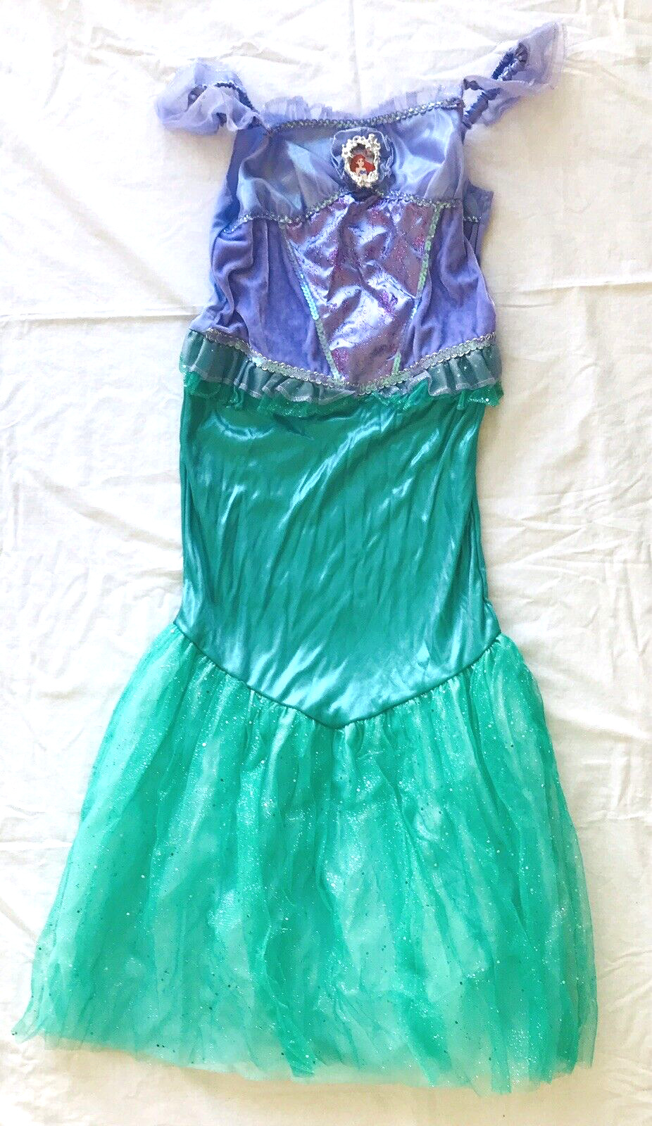 Disney Store Ariel Mermaid Costume Dress Up Theater Halloween Size Medium 7/8