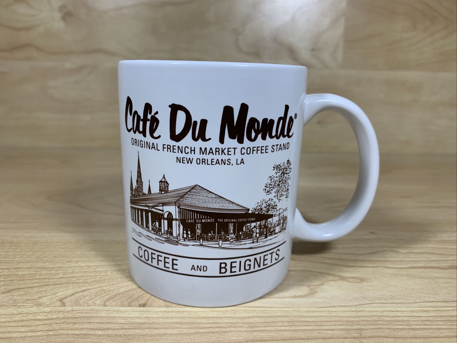 Cafe Du Monde New Orleans Coffee Mug Cup Beignets French Quarter Souvenir