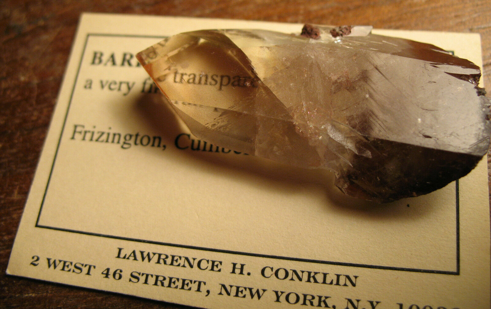 Fine, Transparent Barite, Frizington, Cumberland, England Ex Conklin