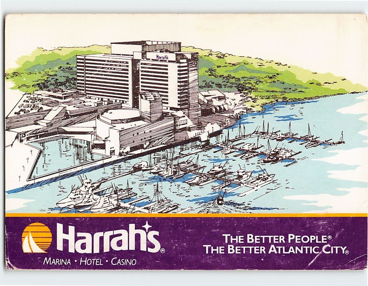 Postcard Harrah\'s Marina Hotel & Casino Atlantic City New Jersey USA