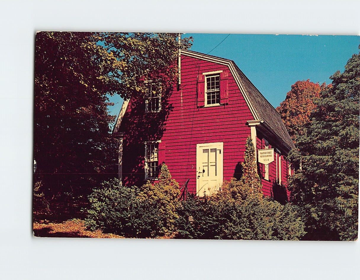 Postcard The Nathan Hale Schoolhouse New London Connecticut USA