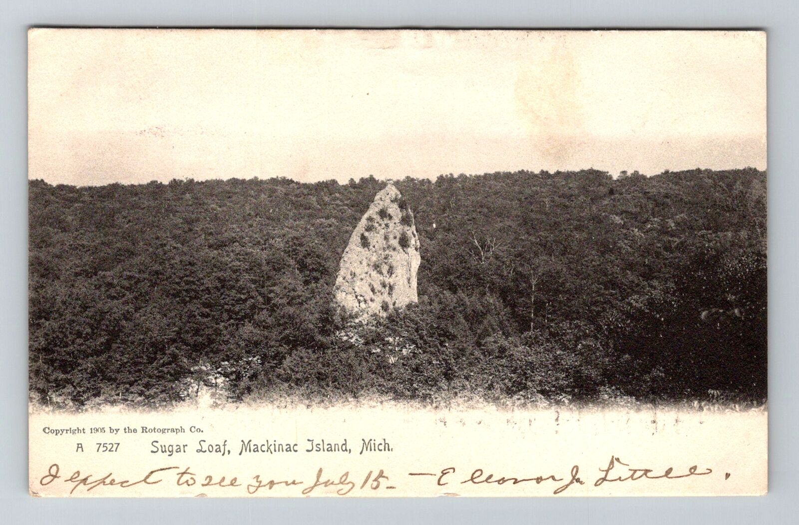 Mackinac Island MI-Michigan, Sugar Loaf Vintage Souvenir Postcard