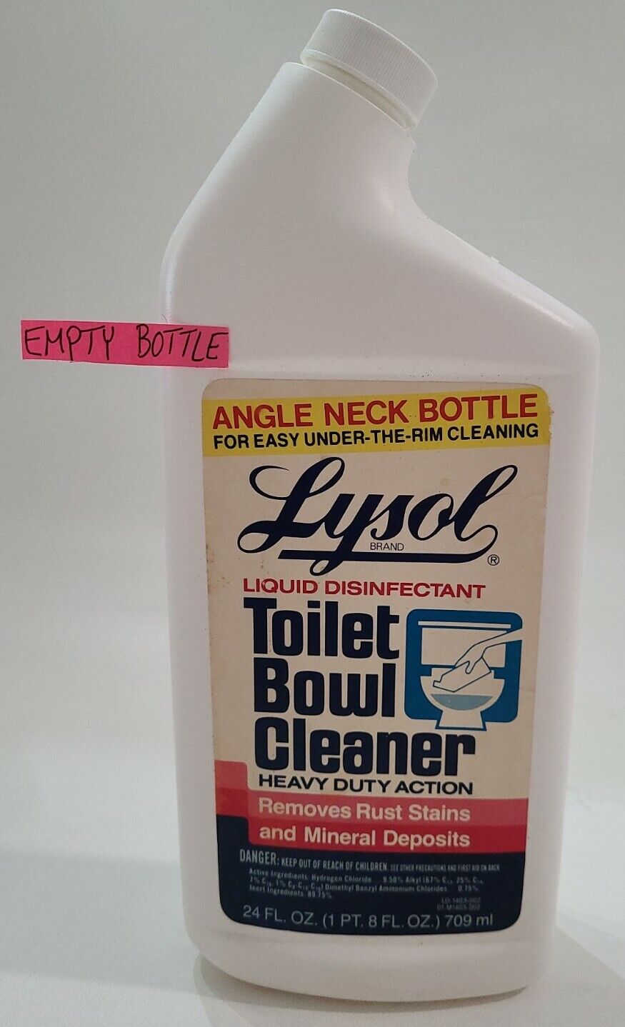 Lysol Liquid Disinfectant Toilet Bowl Cleaner Vintage Movie Prop empty bottle 