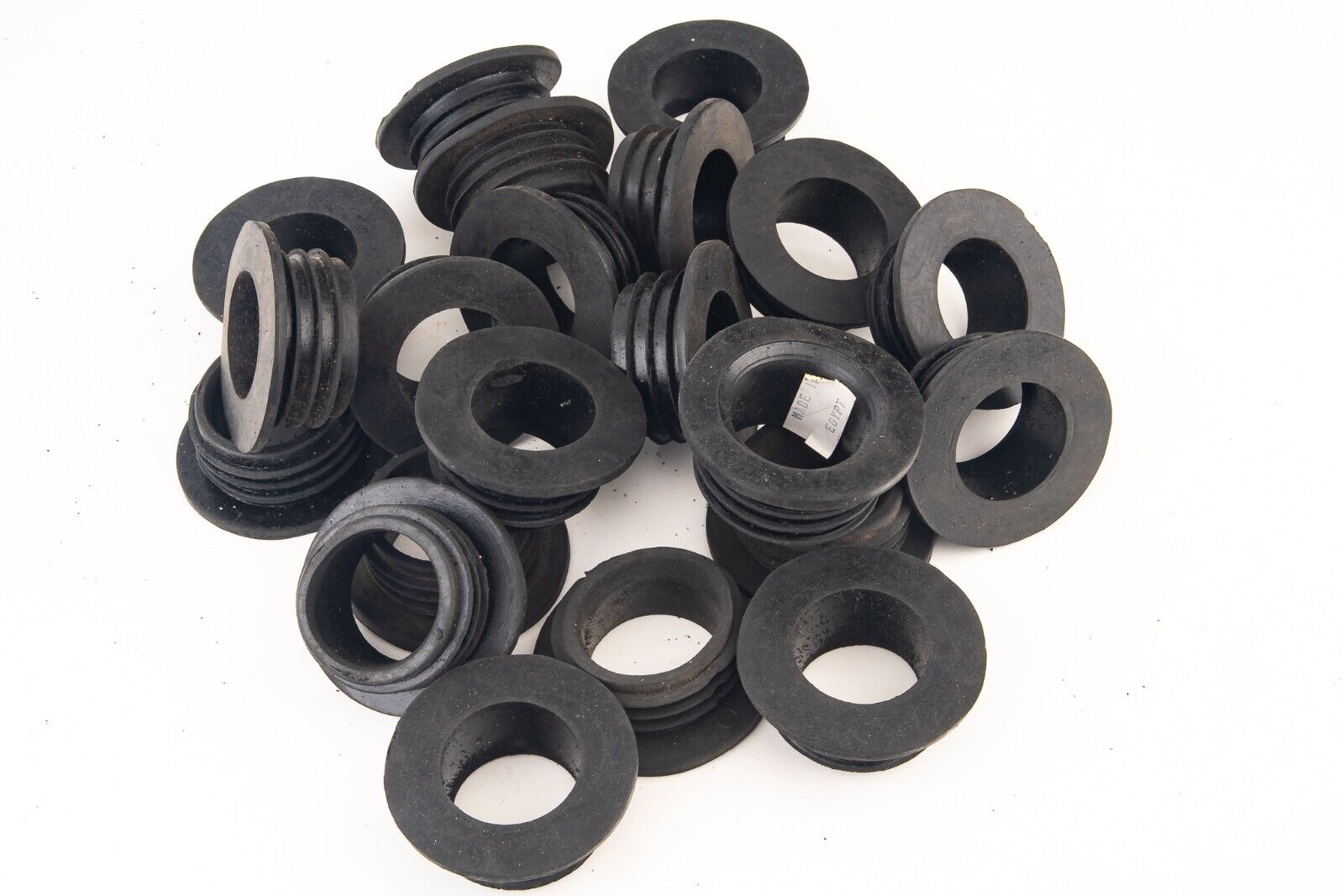 20 Pcs Black Hookah Hose Grommets Ribbed Silicone 2 1/2 x 1 1/8 BRAND NEW