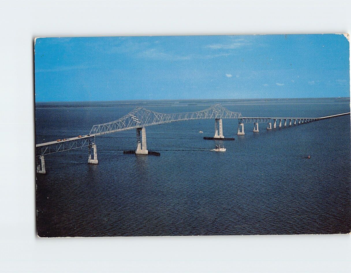 Postcard Sunshine Skyway Connecting St. Petersburg & Bradentown Florida USA