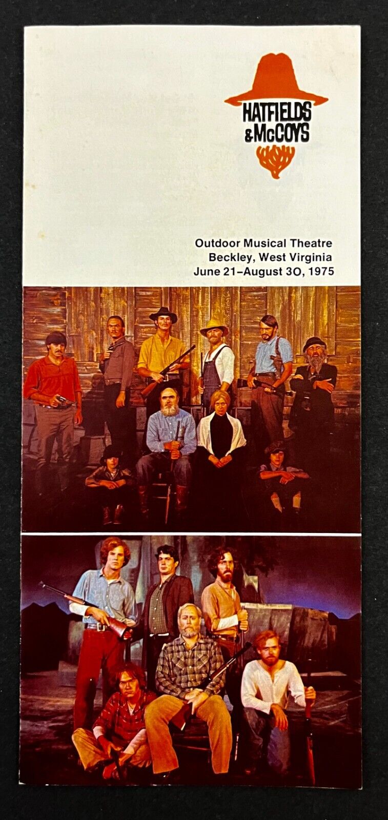 1975 Beckley West Virginia Hatfields McCoys Honey Rock Theatre Vintage Brochure
