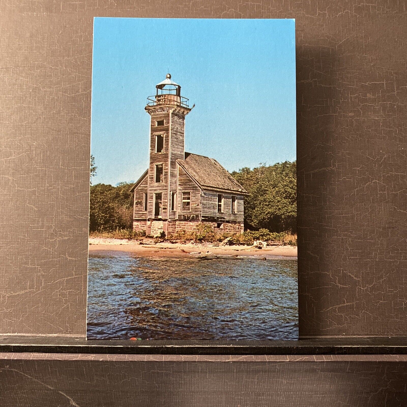 Abandoned Lighthouse Grand Island Munising Michigan MI Upper Peninsula Postcard