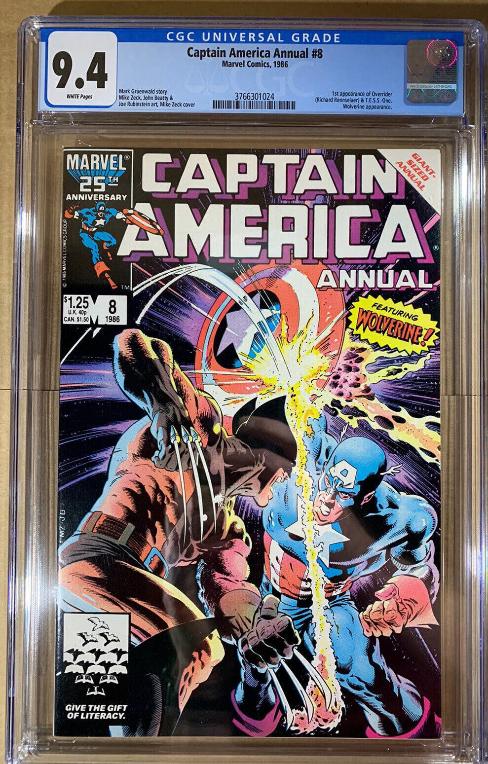 Captain America #8 (1986) in 9.4 Near Mint