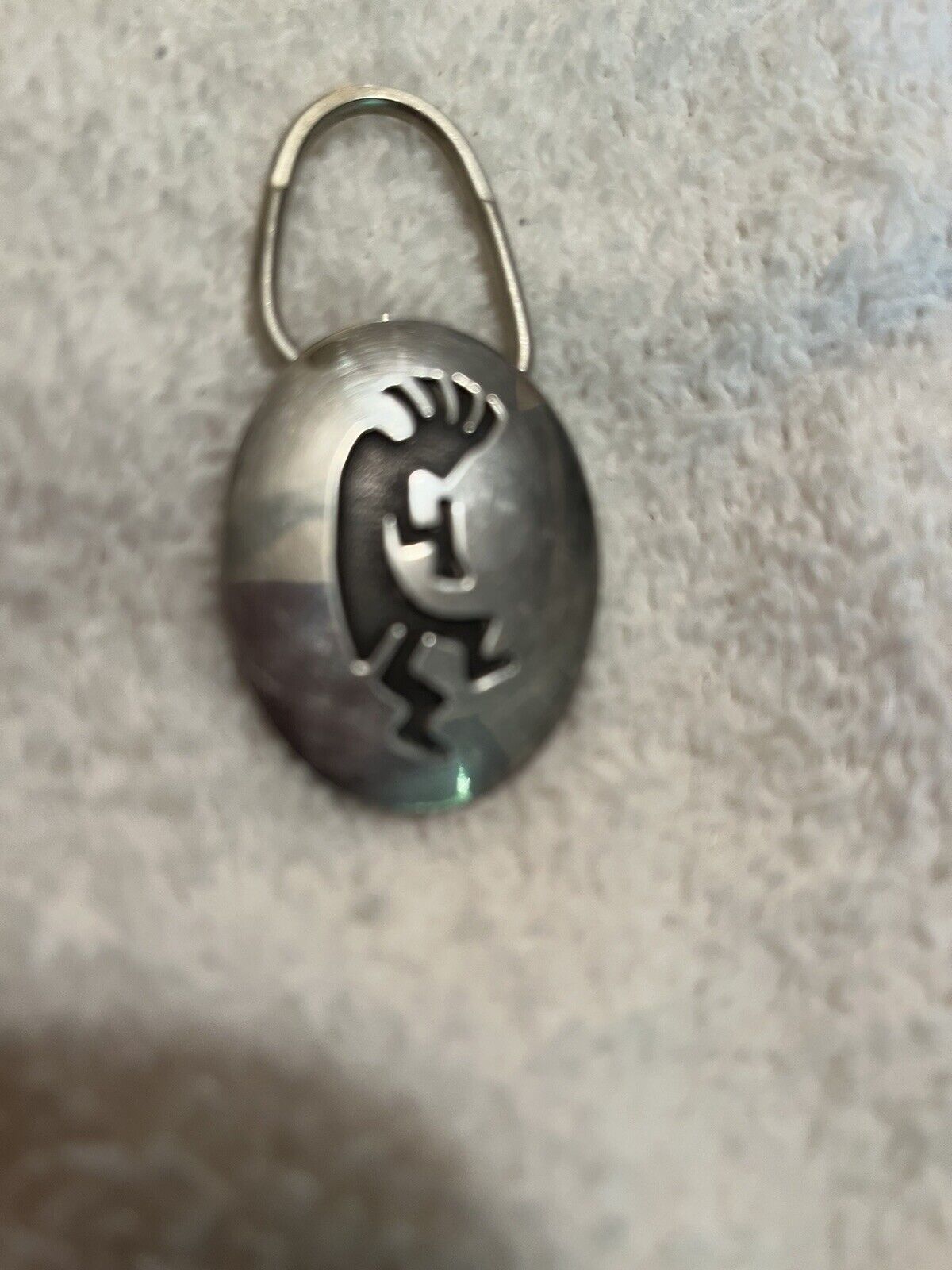 Vintage Native American silver key chain Kokopelli