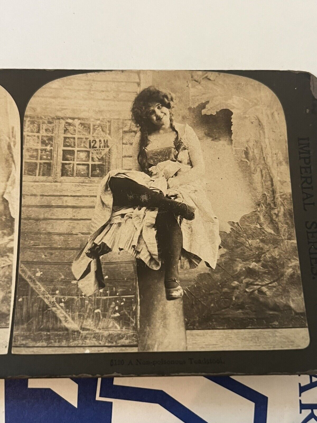 Risqué Stereoview A Non-poisonous Toadstool Lady 