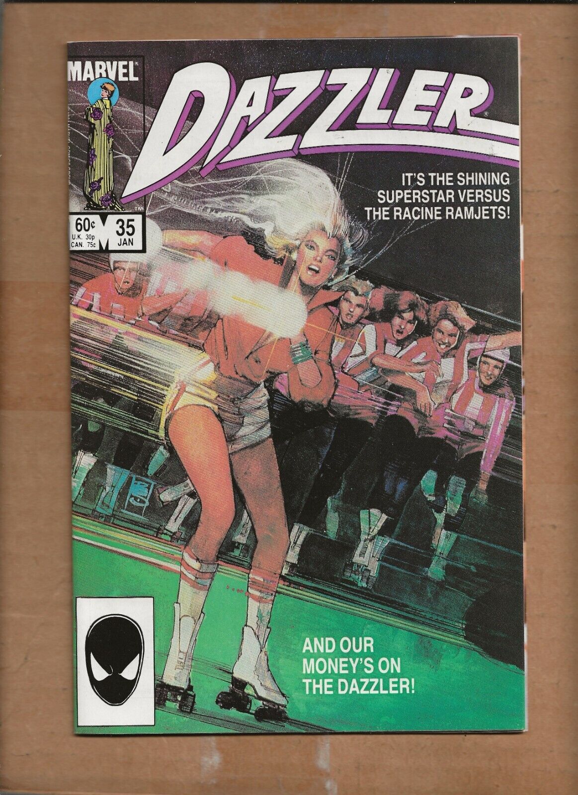 DAZZLER #35   MARVEL   SIENKIEWICZ ROLLER  SKATING COVER