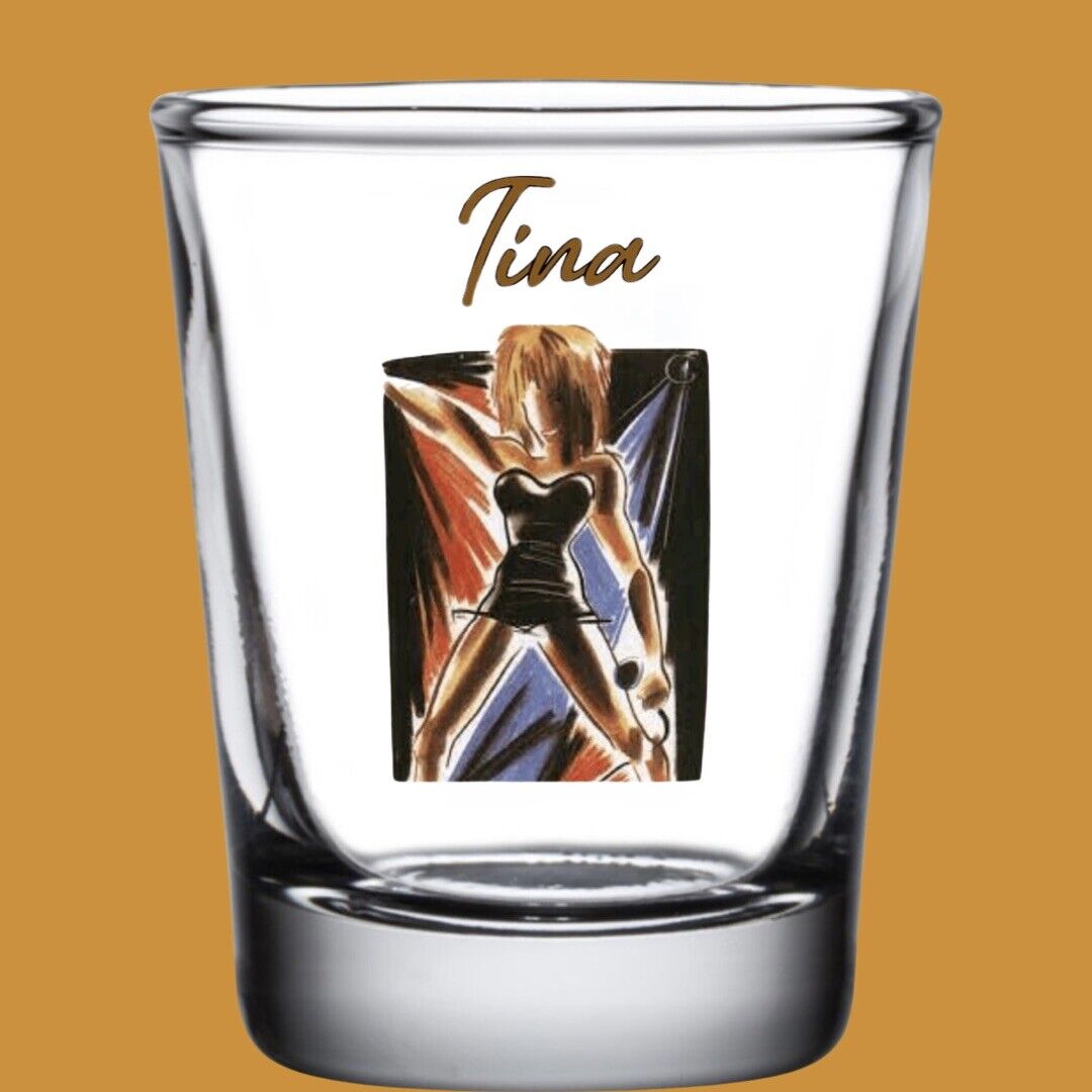 Tina Turner Shot Glasses with Matching Gift Boxes