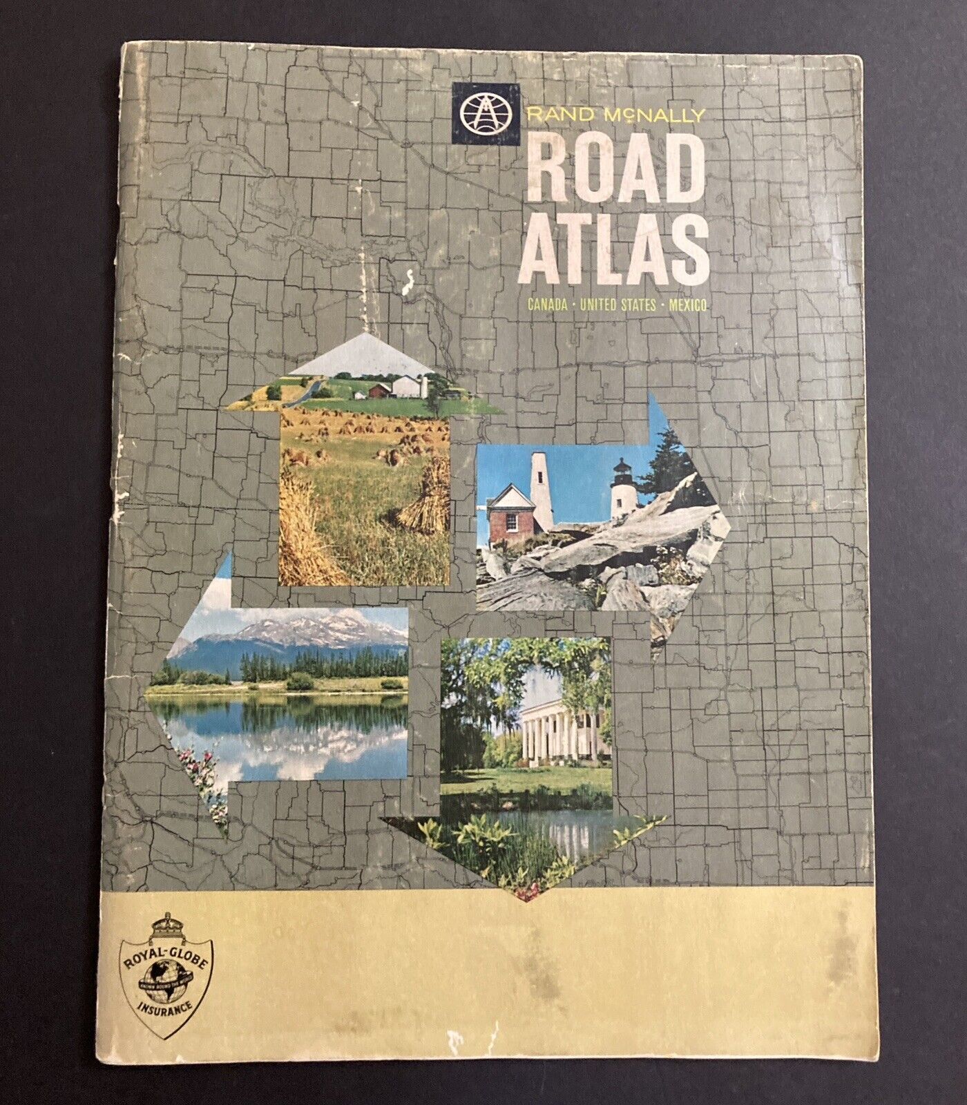 VTG 1962 Rand McNally Road Atlas US Canada Mexico Central America Large ~11 x 15