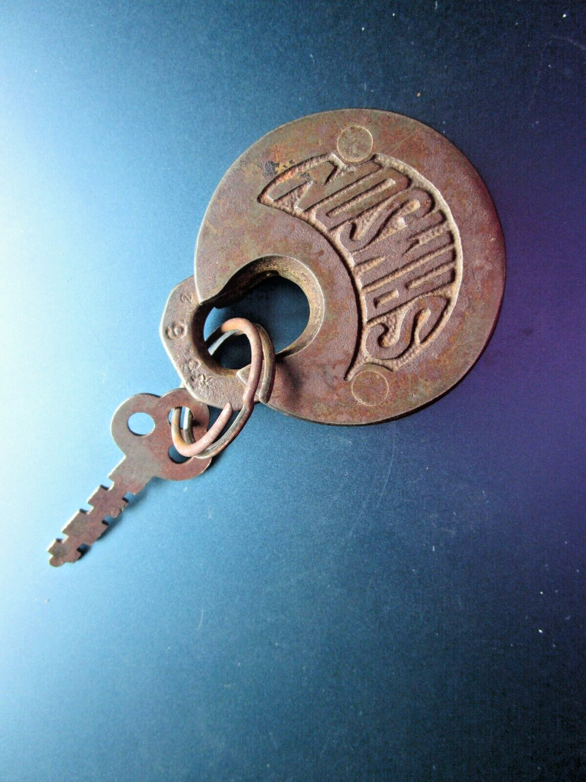 Vintage Samson lock with KEY~ Working ~Antique safety~USA~PADLOCK