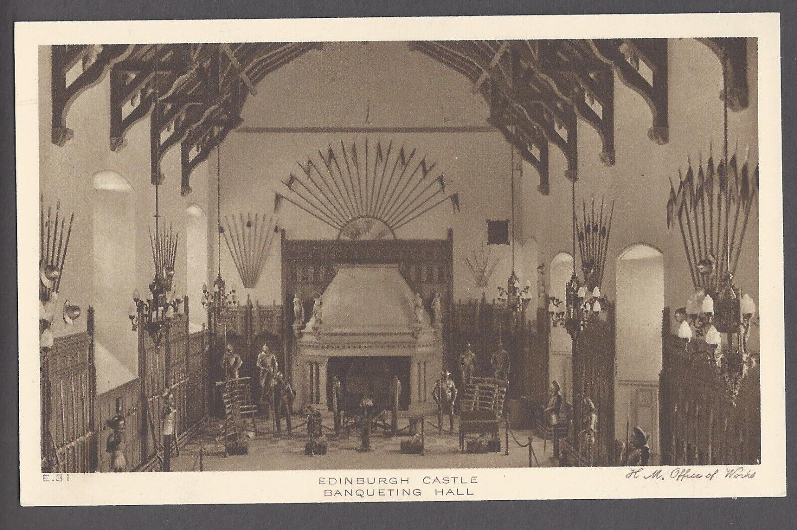Edinburgh Castle Banqueting Hall Swaingravure John Swain & Son Ltd London