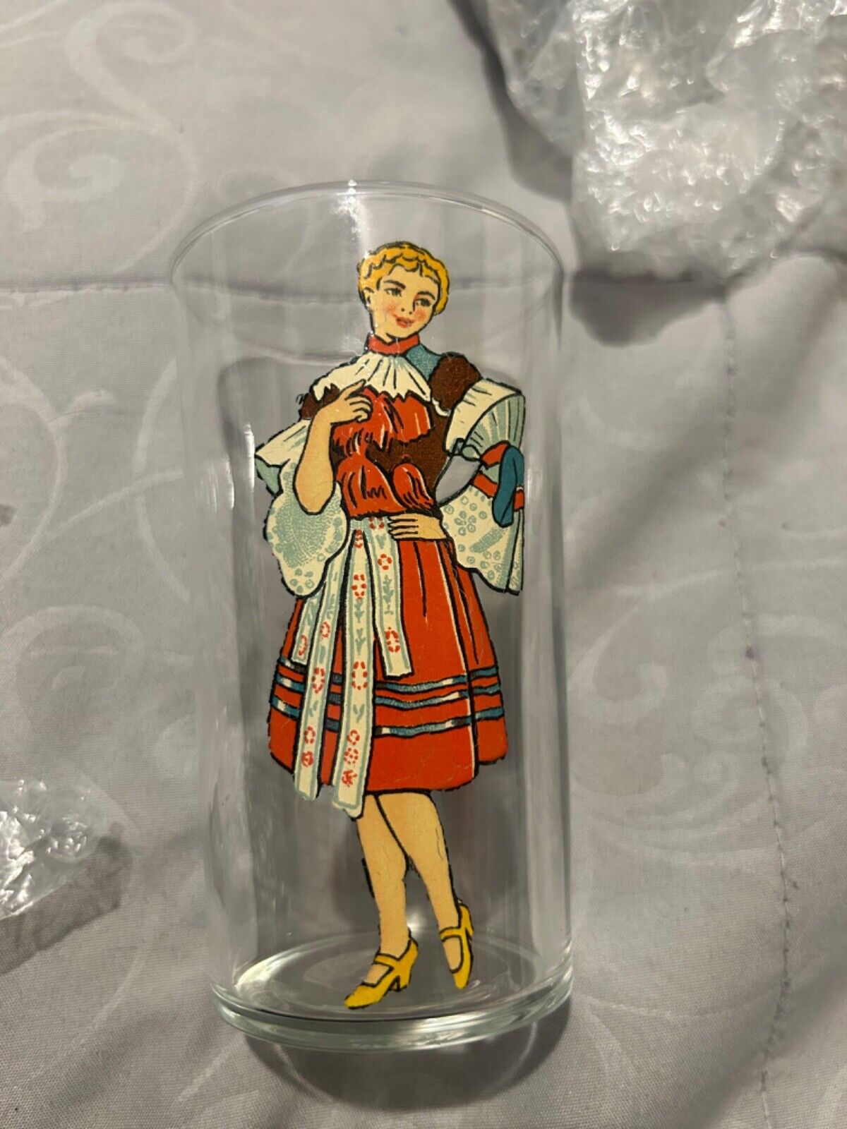 Vintage MCM Girlie Nude bar glass 1940’s/50’s