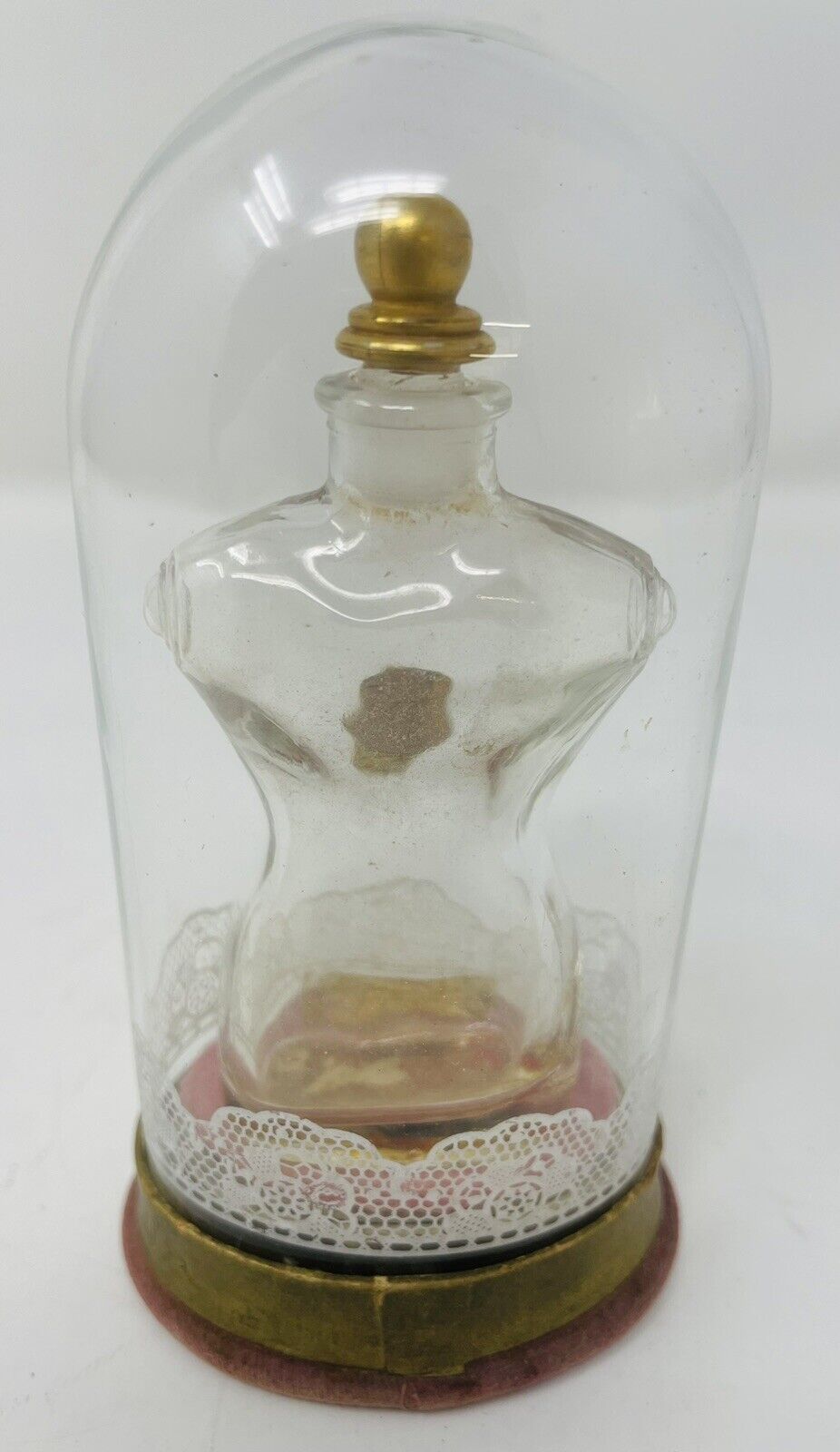 Vintage Schiaparelli Perfume Bottle In Dome (Empty) Stopper Repaired. See Photo