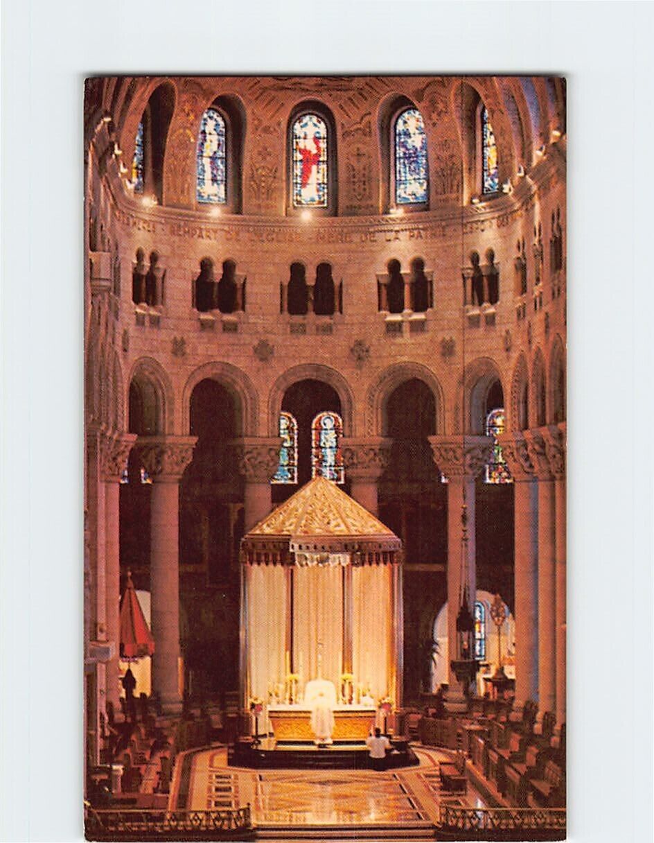 Postcard Main altar, Basilica of Sainte-Anne-de-Beaupré, Canada