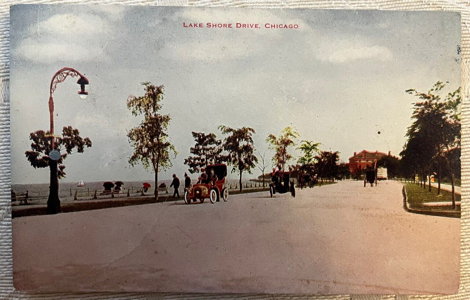Vintage Postcard Lake Shore Drive, Chicago Antique 1900s