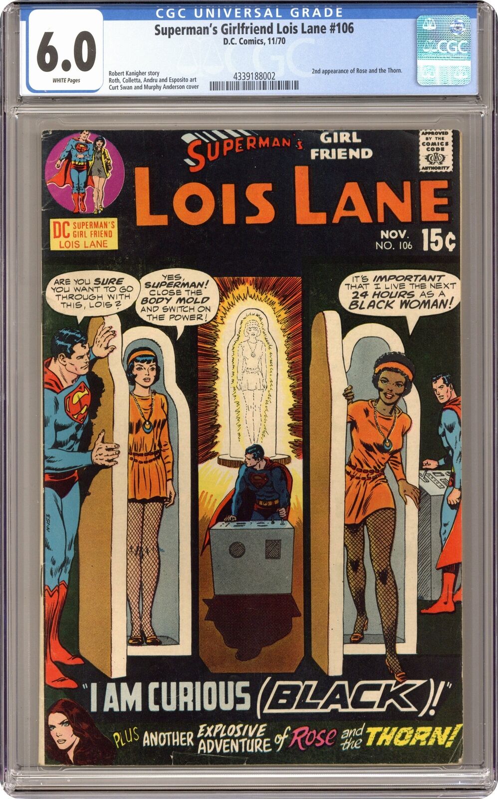Superman\'s Girlfriend Lois Lane #106 CGC 6.0 1970 4339188002