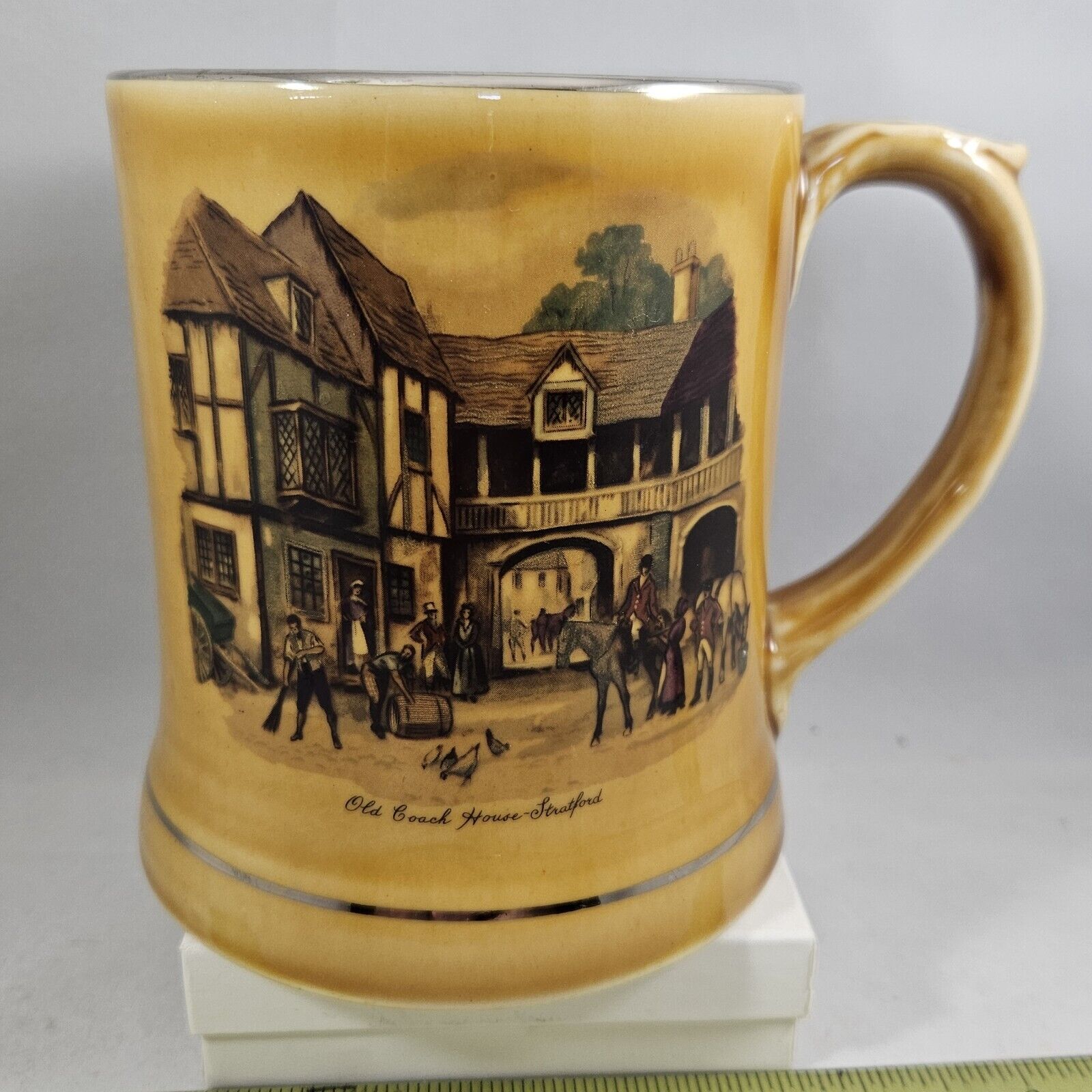 Vintage Beer Mug Coffee Cup Old Coach House Stratford Wade Ireland Horse Horses